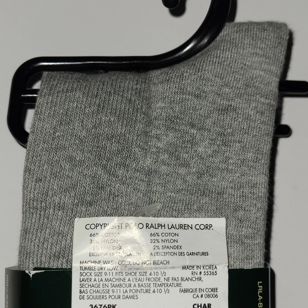 Lauren by Ralph Lauren Women's Knee Socks - NWT - 2 pr (charcoal. & Heather gry - Picture 2 of 2